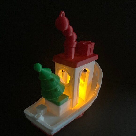 Holiday large Benchy 3D printed lighted decoration ornament red white green - Picture 5 of 13